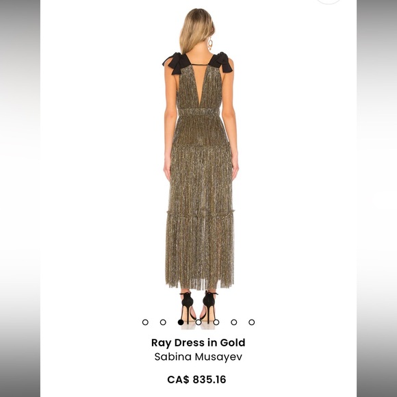 Sabina Musayev Gold Dress - Picture 3 of 7